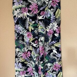 J.Jill Floral Wide Leg Crop Pants